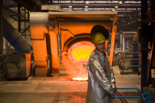 Furnace operator at the melting line